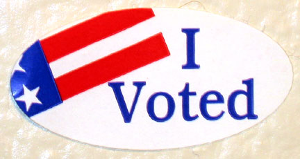 "I Voted" sticker