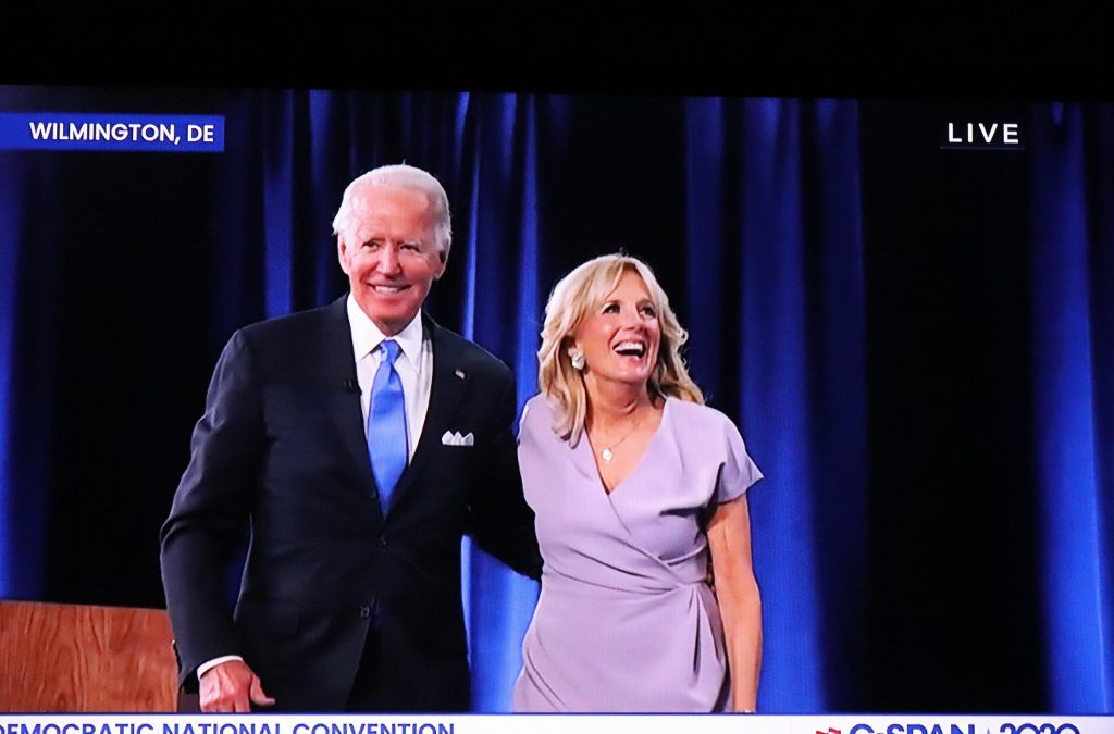 Joe and Jill Biden at the Democratic National Convention