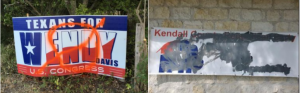 Kendall County Democratic Party Condemns Sign Vandalism