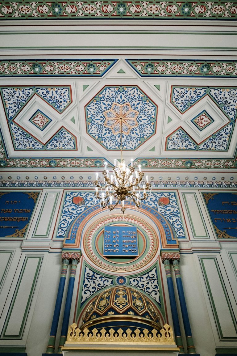 Interior of a synagogue.